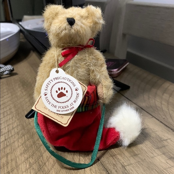 Boyds Bears Tan and Red Plush Bear - Picture 2 of 7